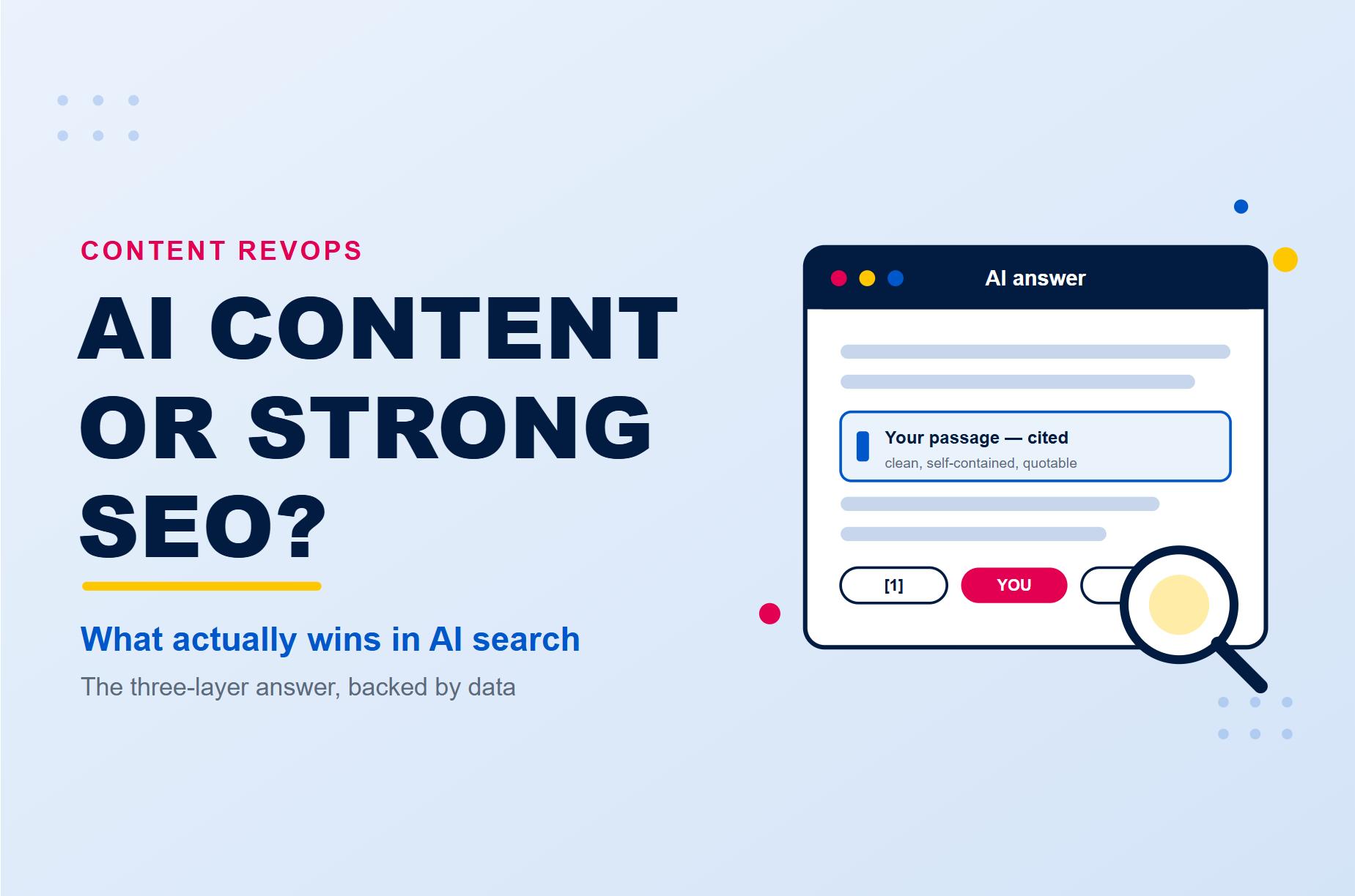 Do I Need Different Content for AI Search Visibility, or Will Strong SEO Pages Still Work?