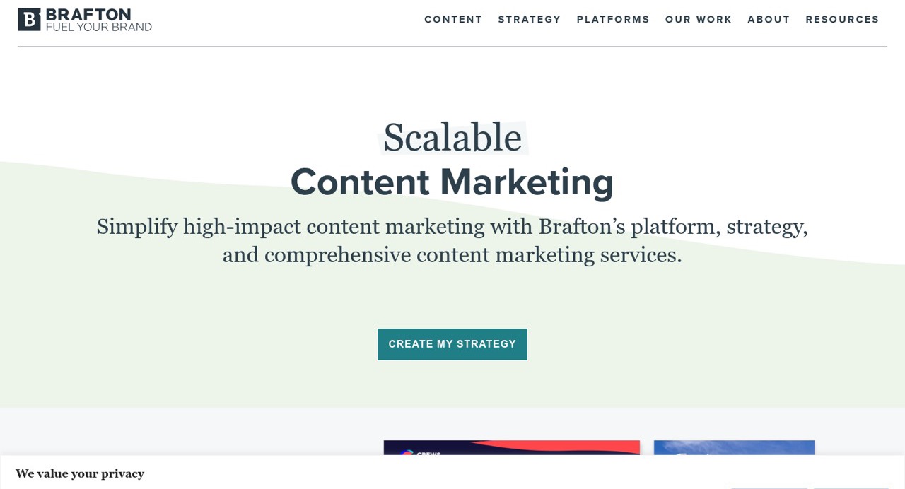 Brafton homepage