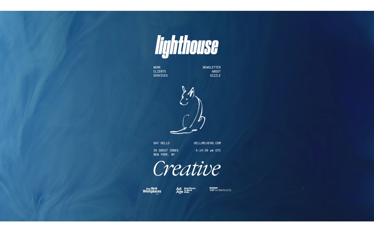 Lighthouse Creative homepage