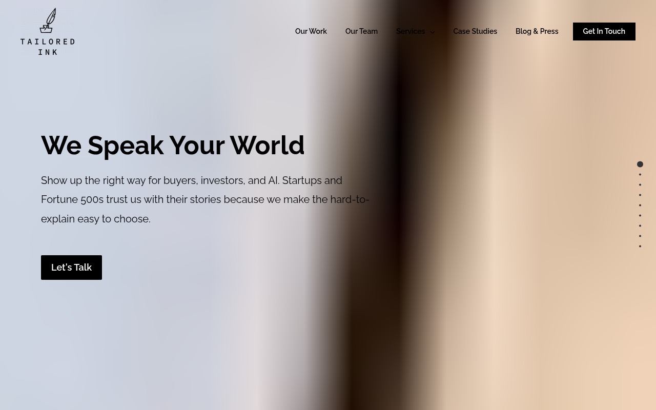 Tailored Ink homepage