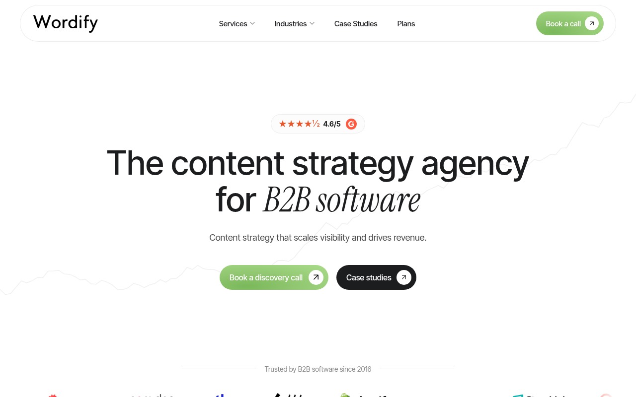 Wordify homepage
