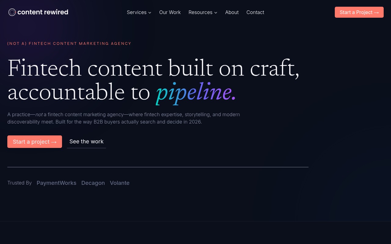 Content Rewired homepage