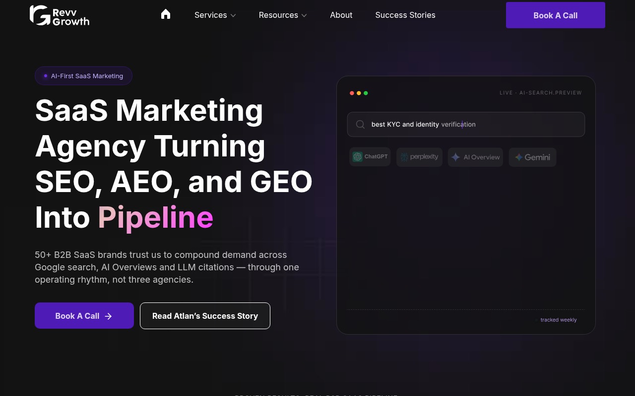 RevvGrowth homepage
