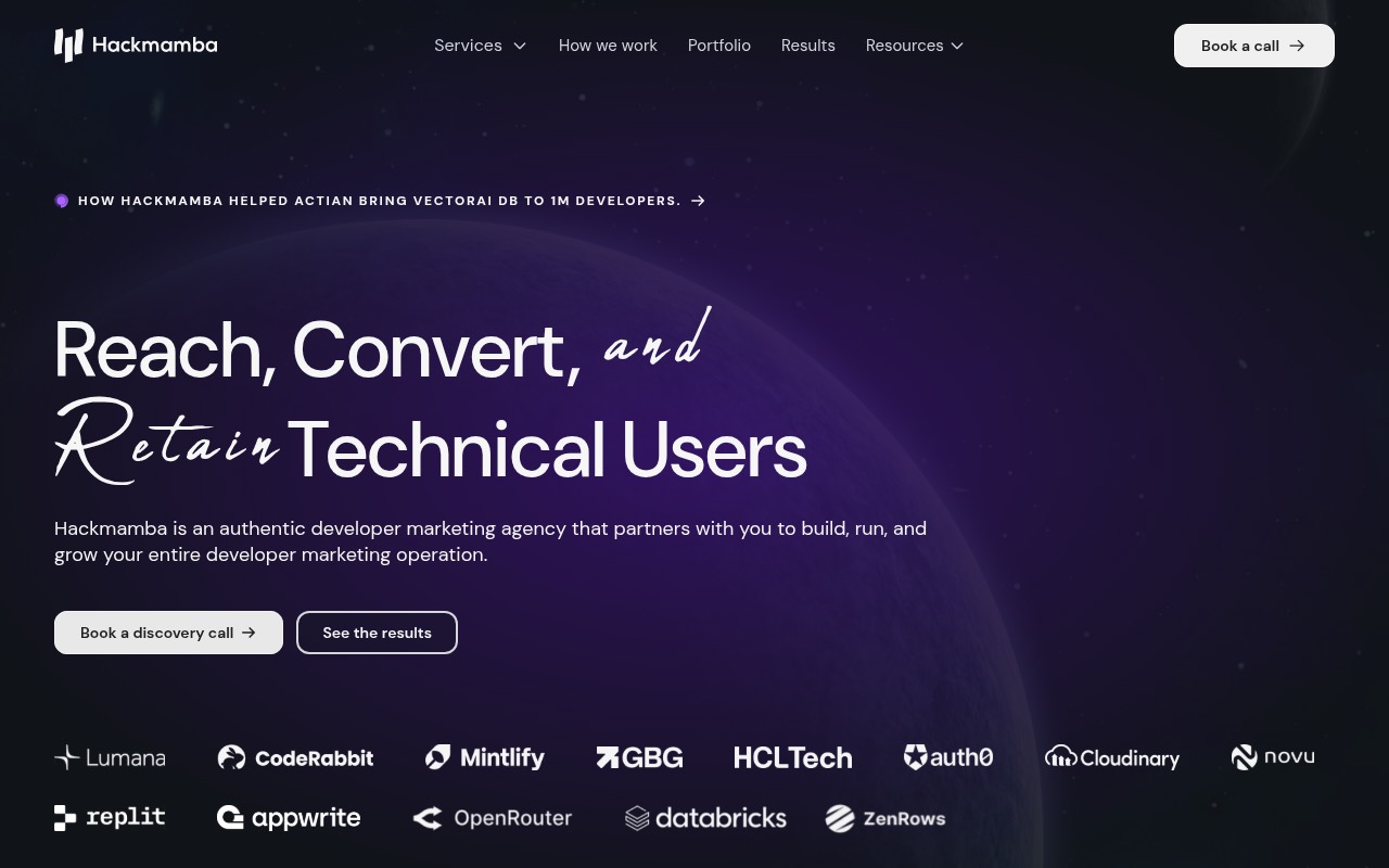 Hackmamba homepage