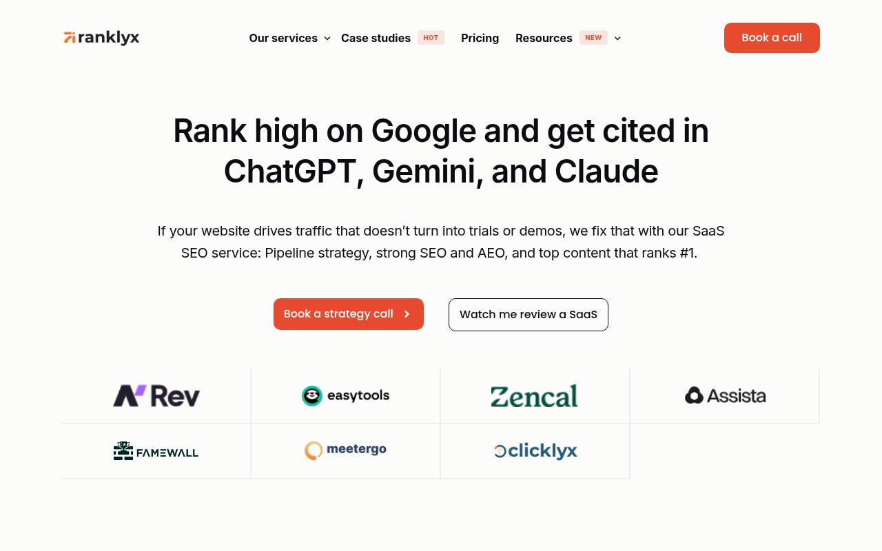 Rank Lyx homepage