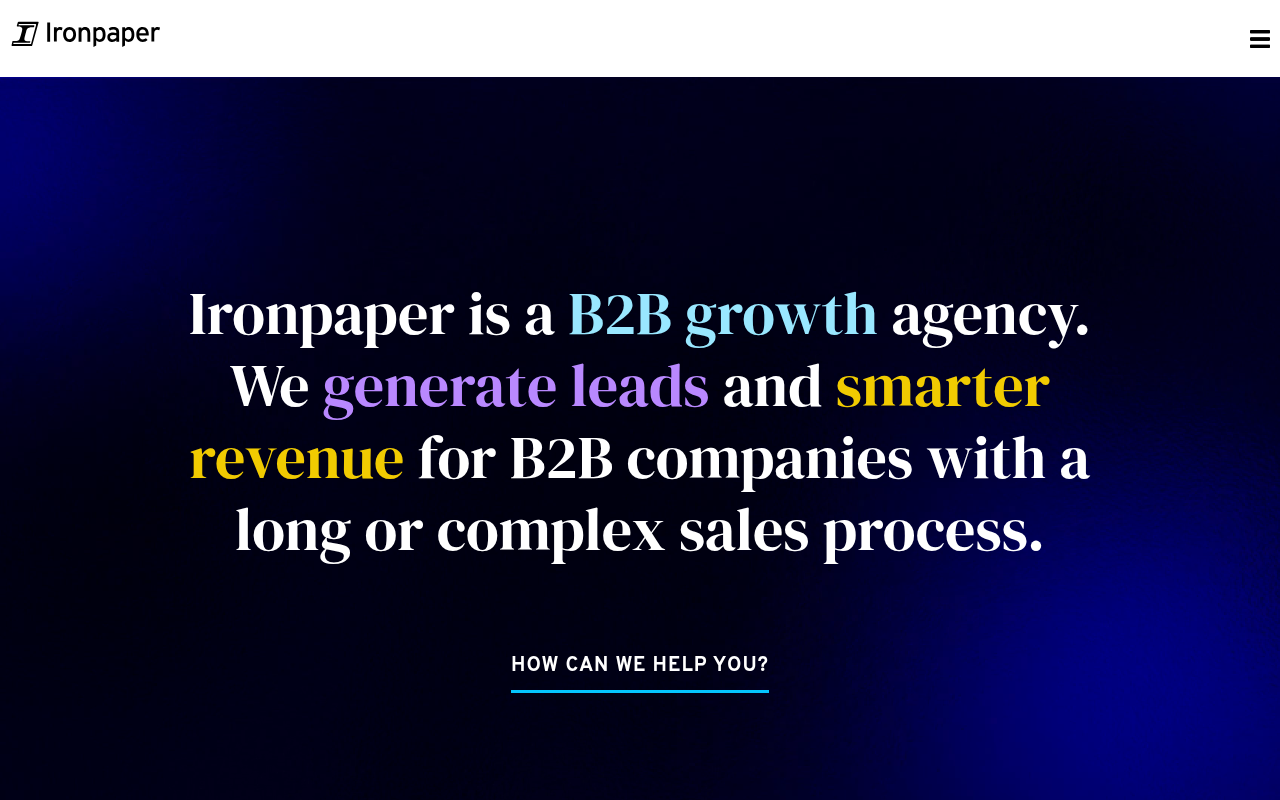 Ironpaper homepage