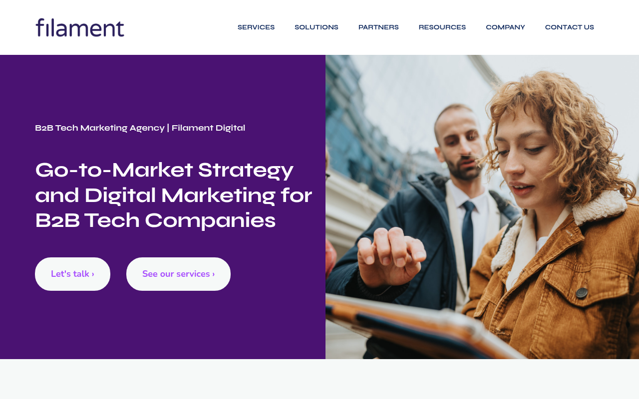 Filament homepage