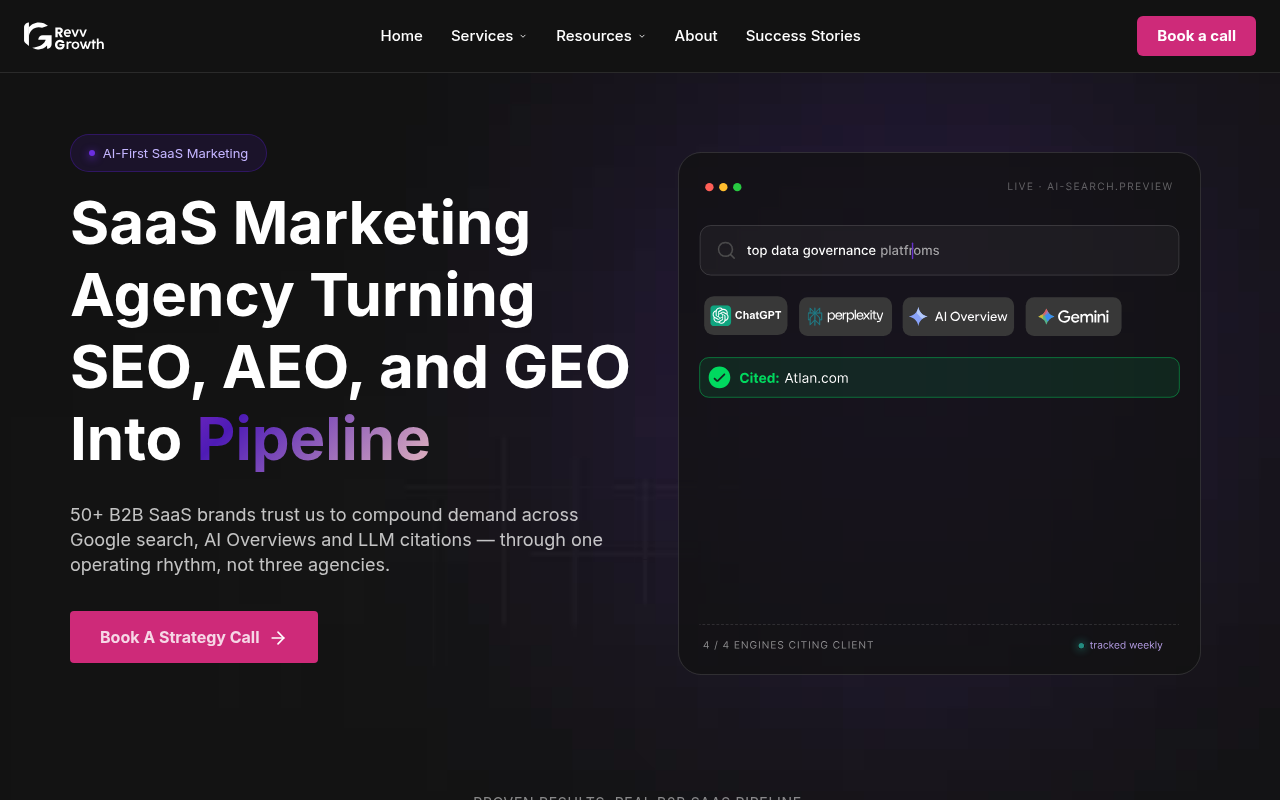 RevvGrowth homepage