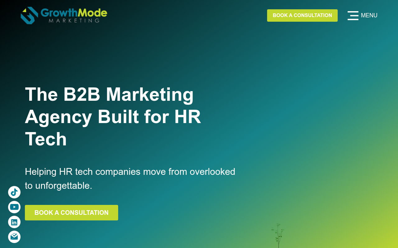 GrowthMode Marketing homepage