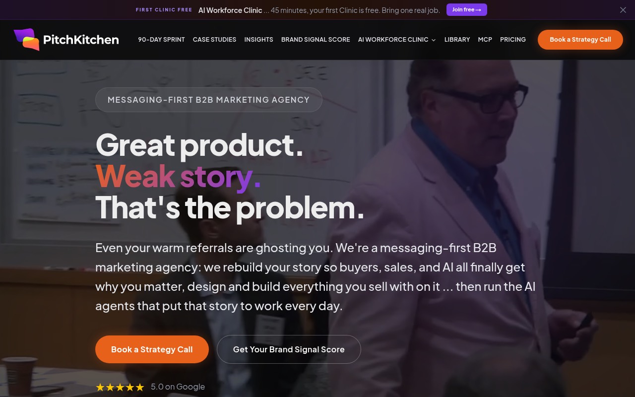 PitchKitchen homepage