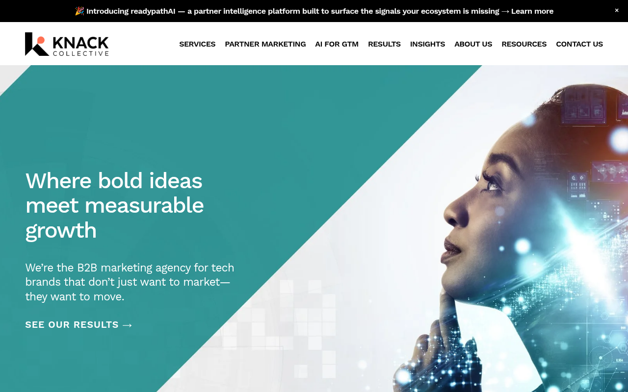 Knack Collective homepage