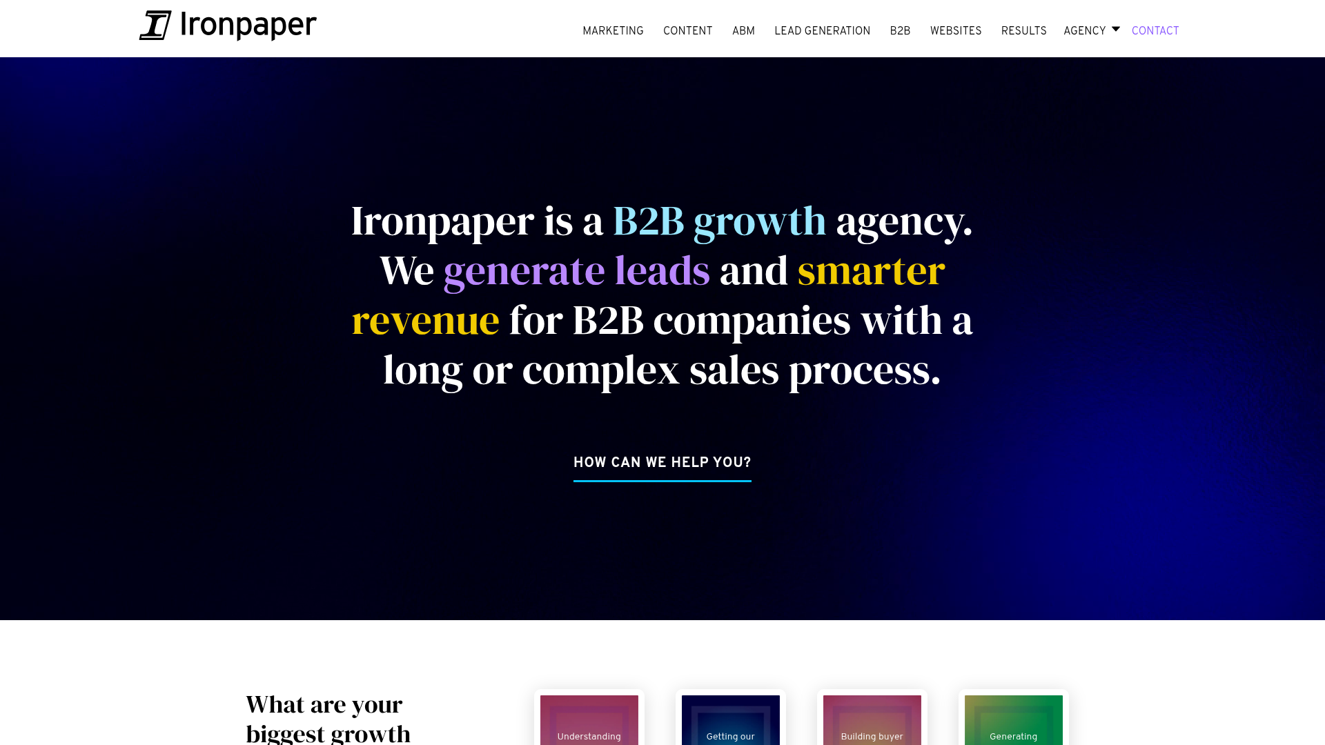 Ironpaper homepage