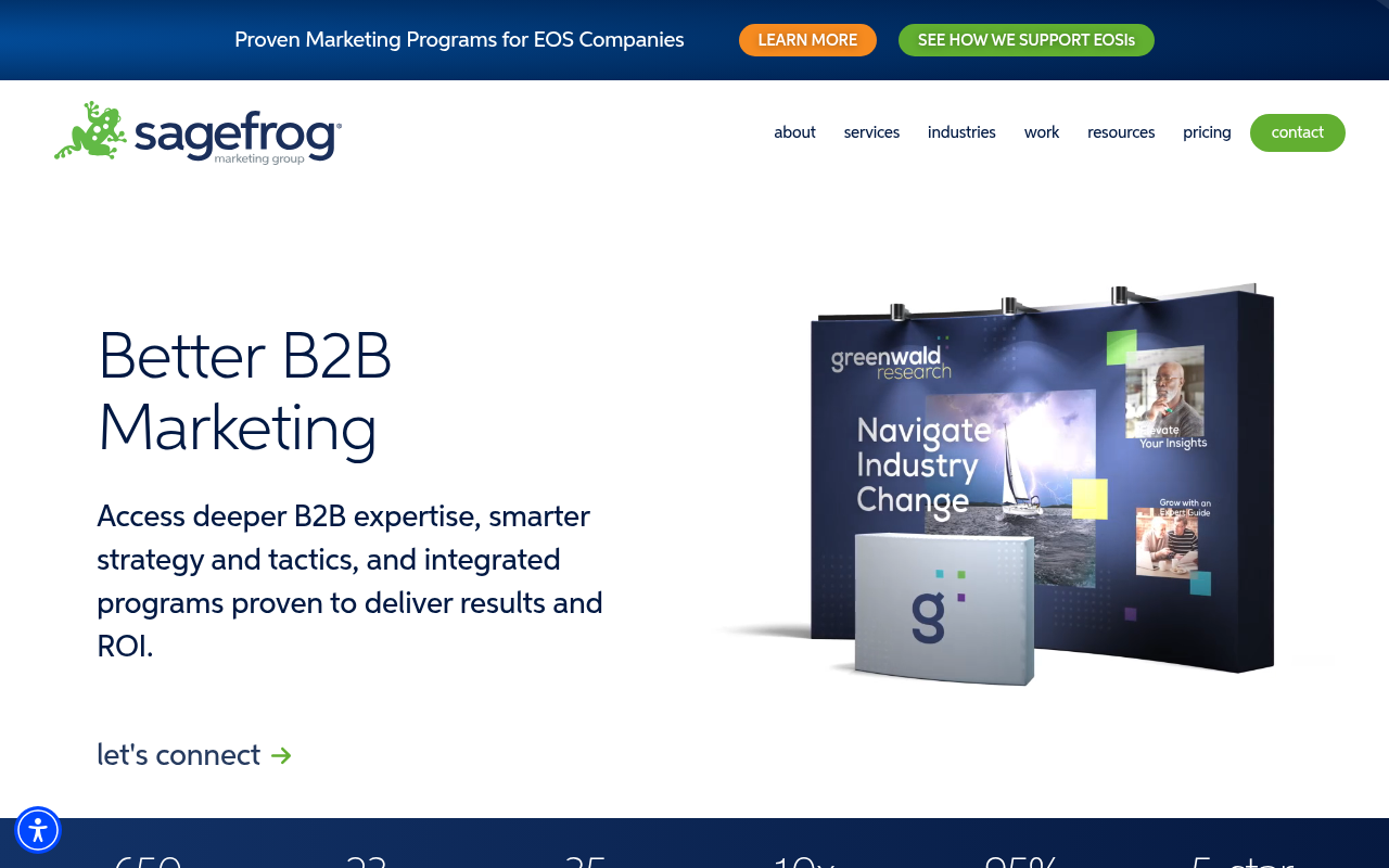 Sagefrog Marketing Group homepage