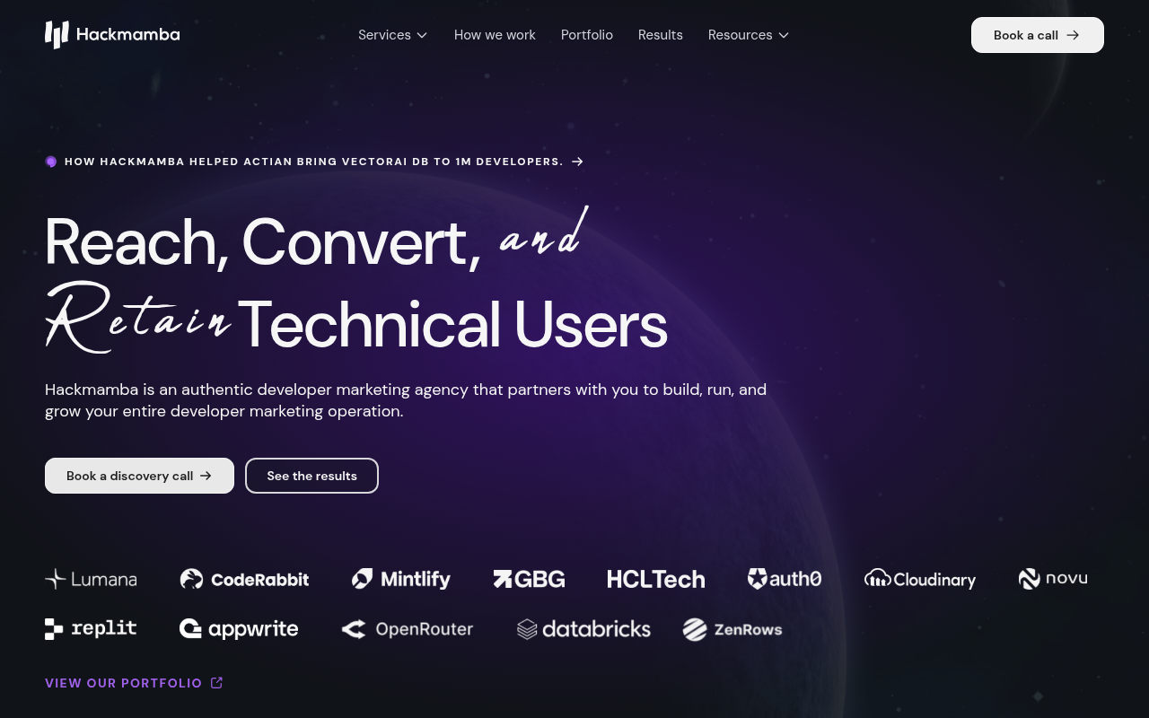 Hackmamba homepage
