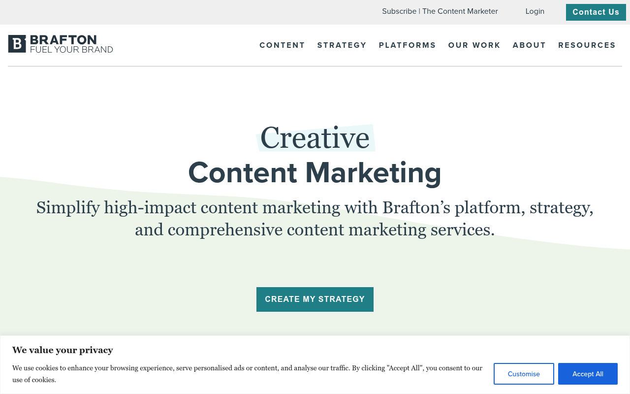 Brafton homepage