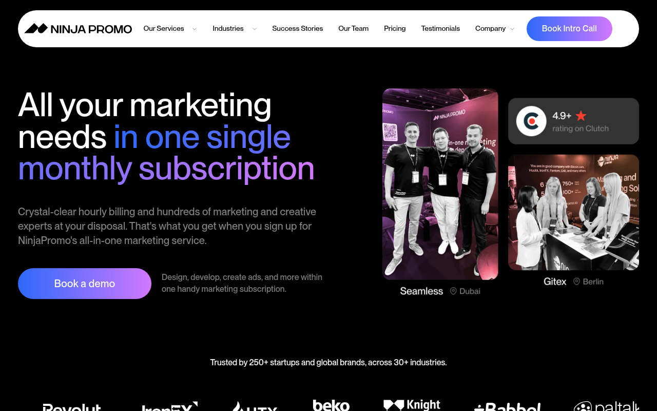 NinjaPromo homepage