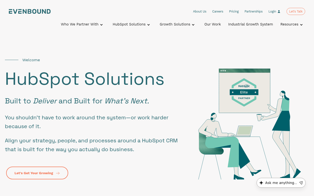 Evenbound homepage