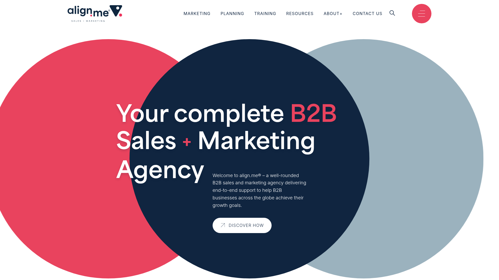 align.me homepage