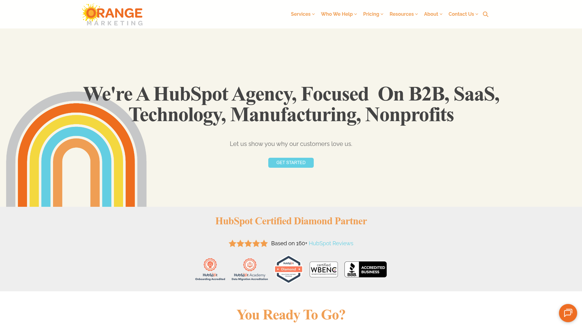 Orange Marketing homepage