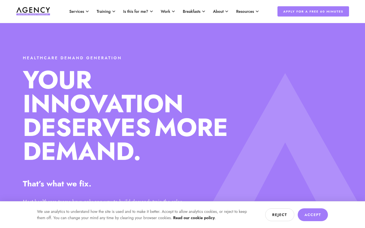 AGENCY homepage