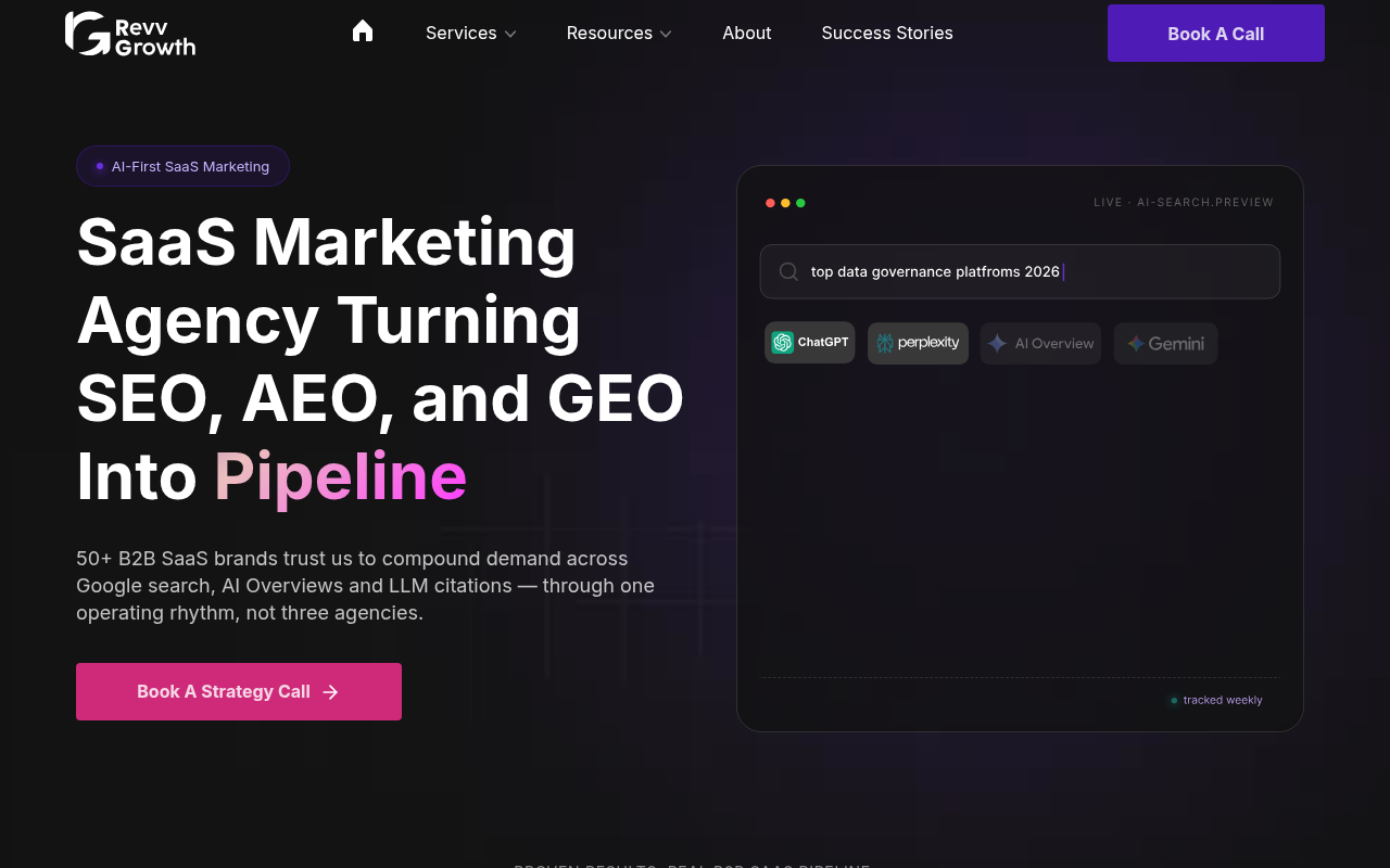 RevvGrowth homepage