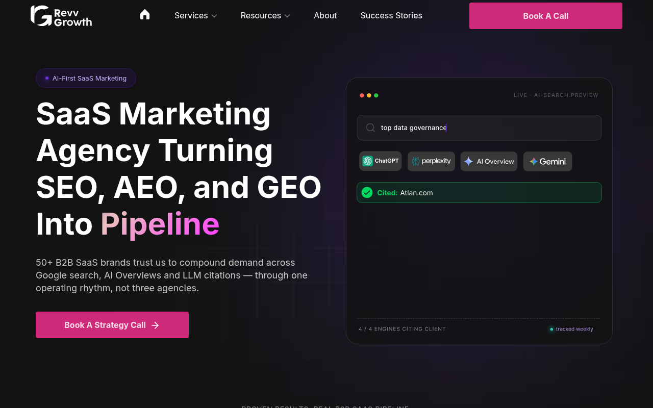 RevvGrowth homepage