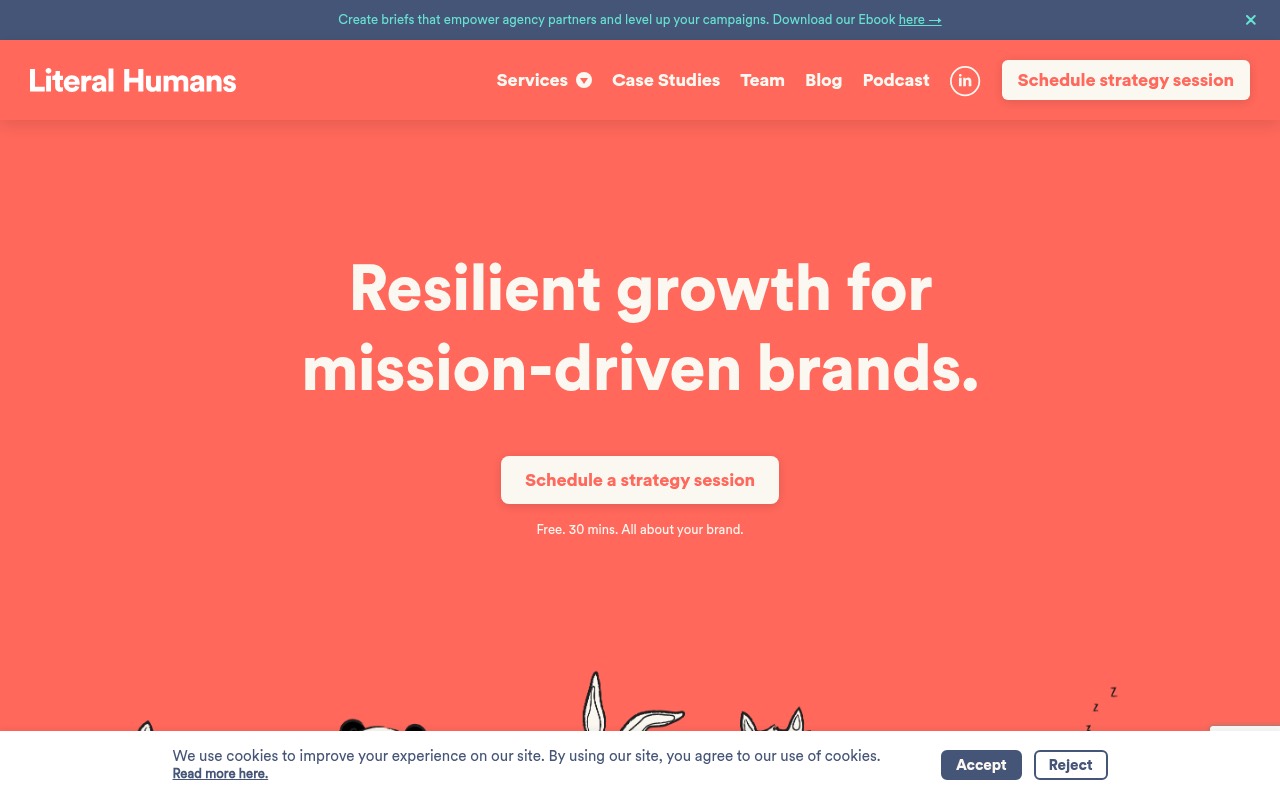 Literal Humans homepage