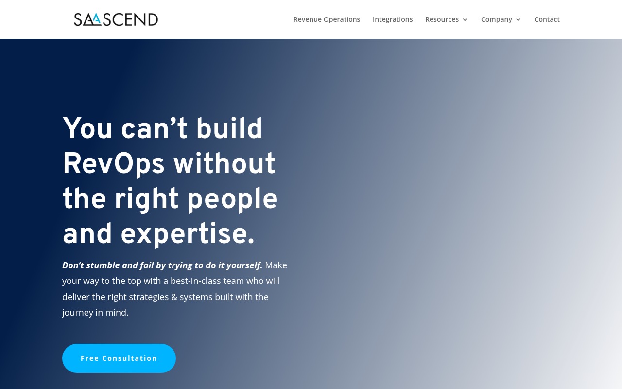 SaaScend homepage