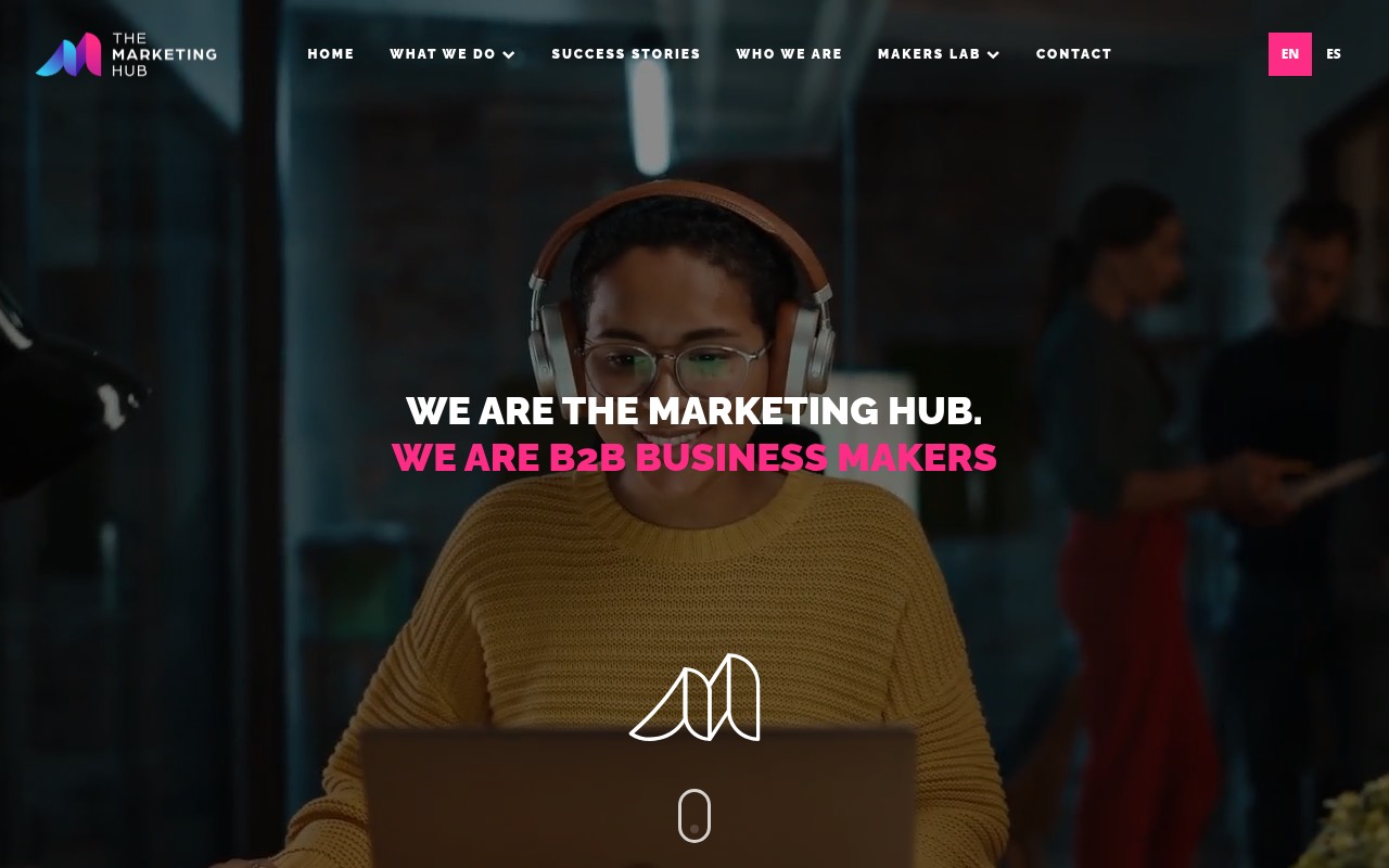 The Marketing Hub homepage
