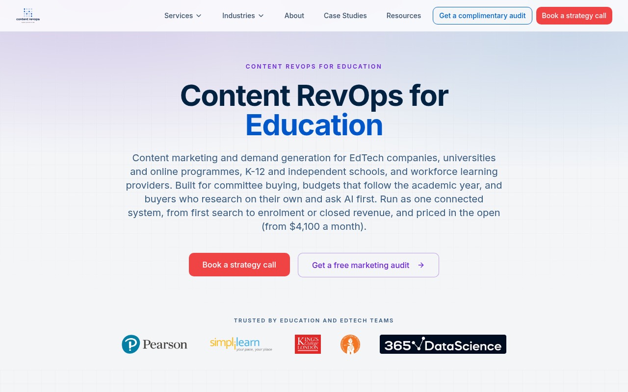 Content RevOps homepage