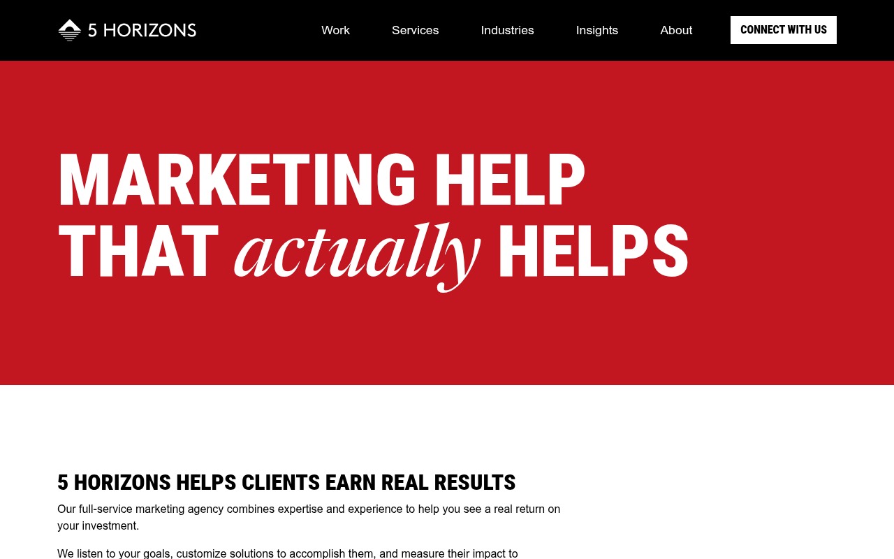 5 Horizons homepage