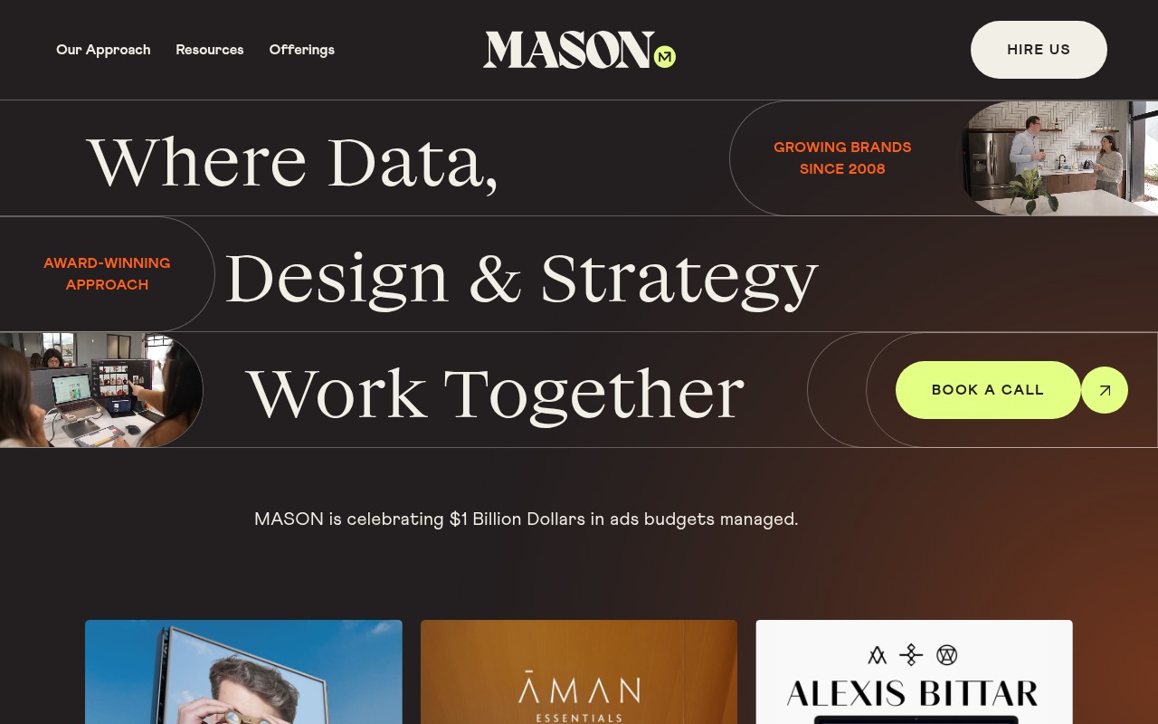 Mason Interactive homepage