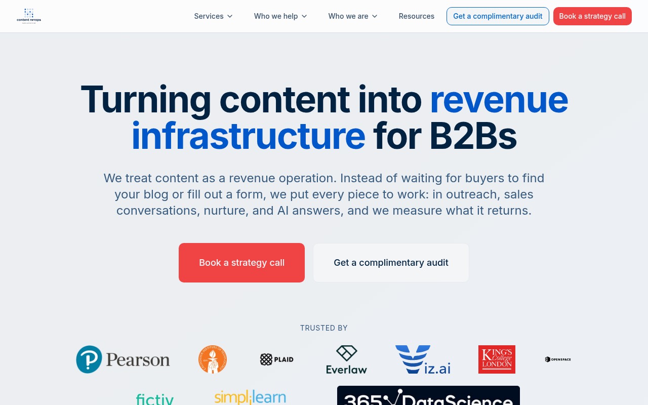 Content RevOps homepage