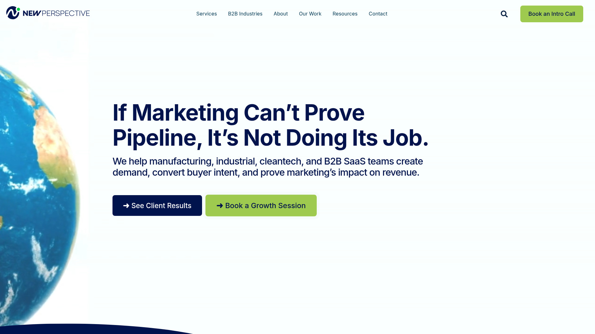 New Perspective homepage