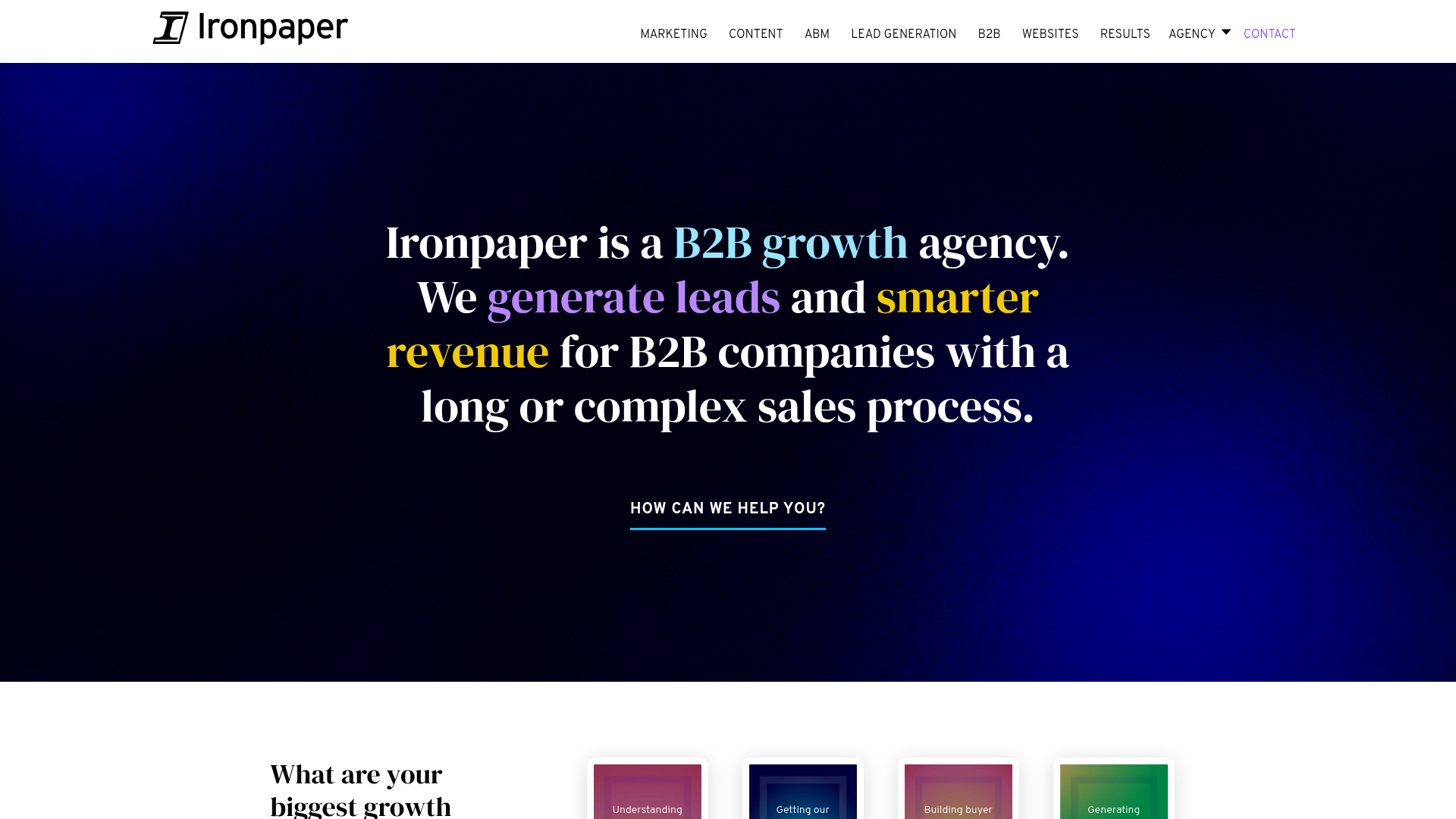 Ironpaper homepage