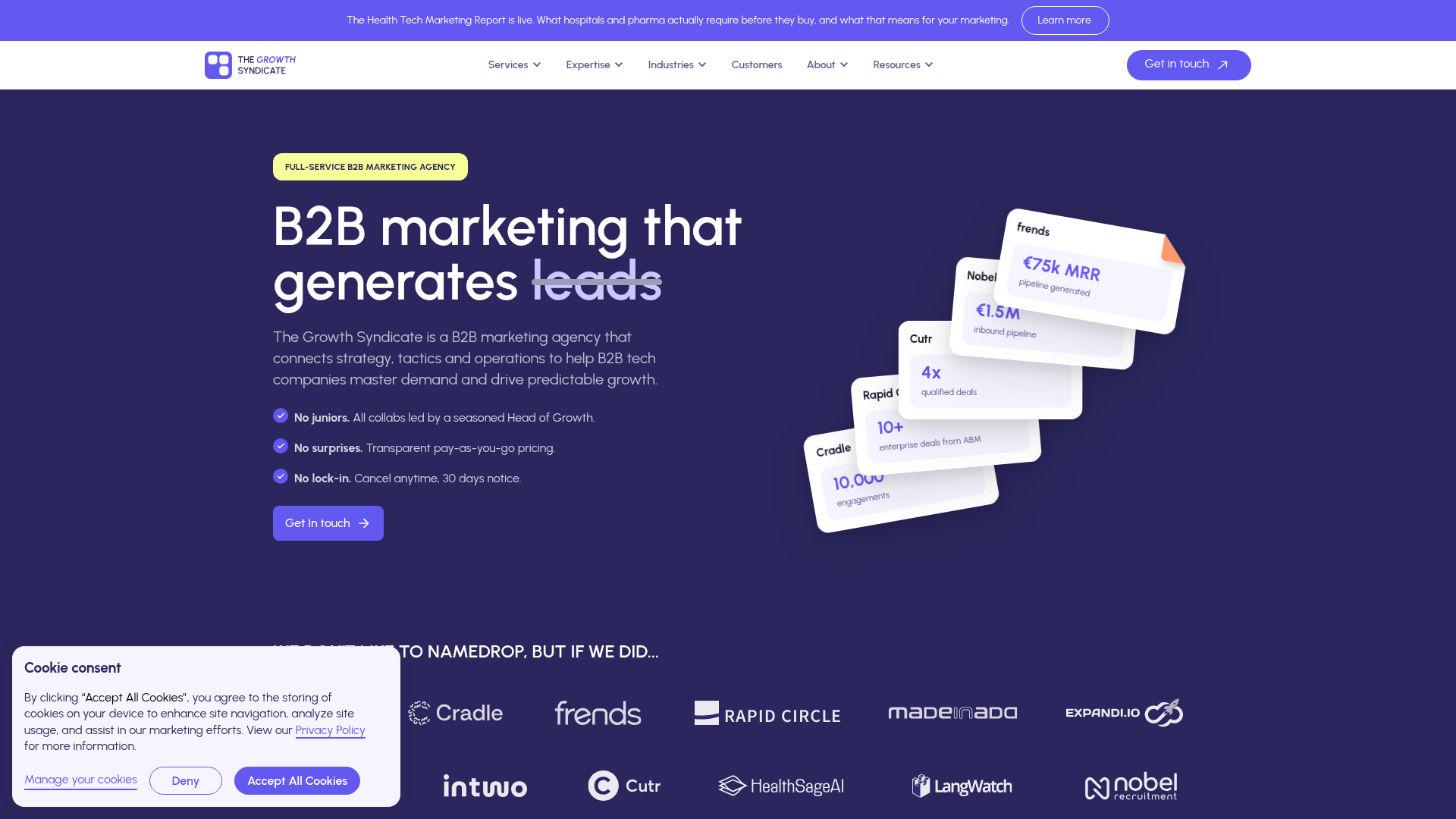 The Growth Syndicate homepage