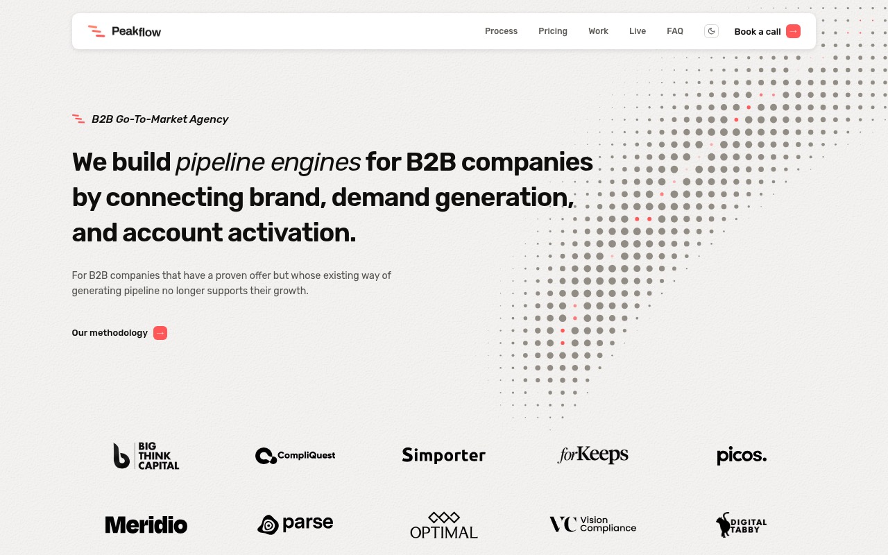 Peakflow homepage