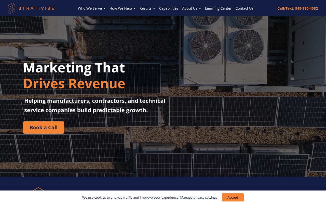 Strativise homepage