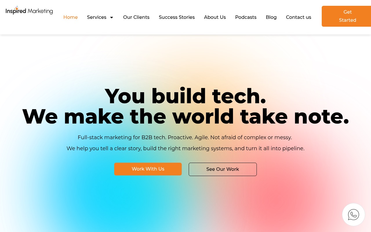 Inspired Marketing homepage
