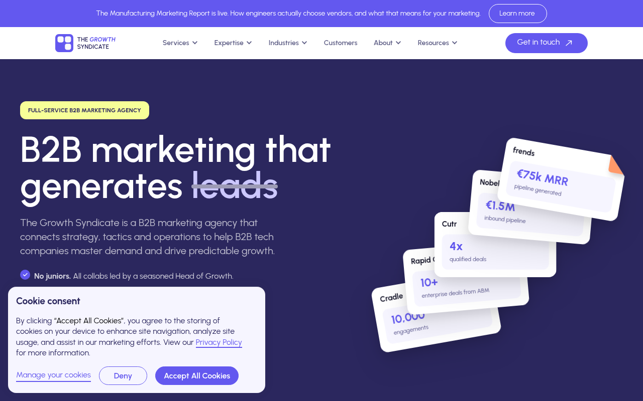 The Growth Syndicate homepage