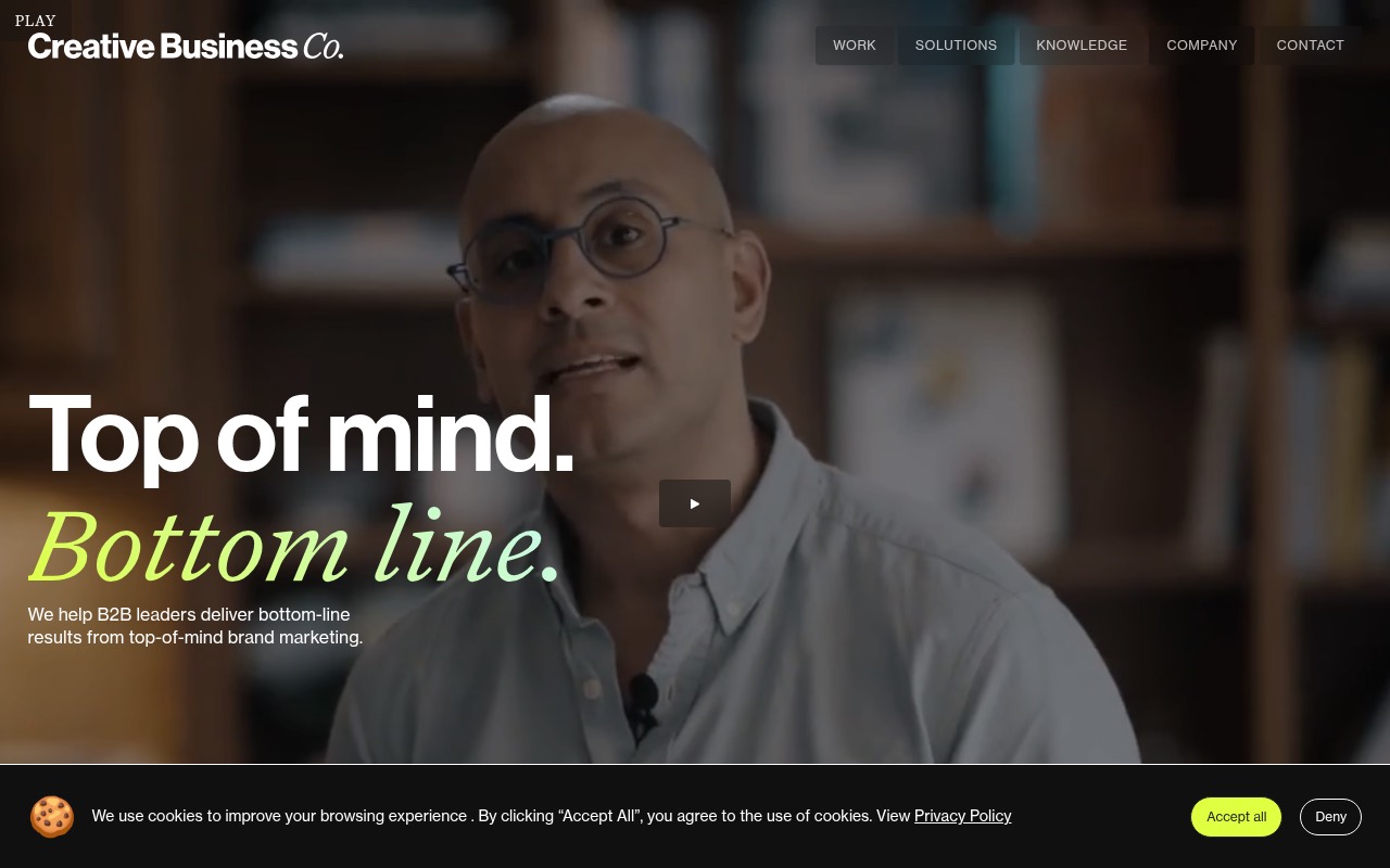 Creative Business Company homepage