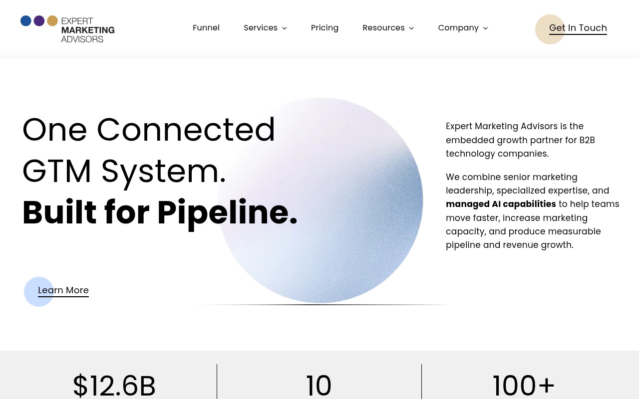 Expert Marketing Advisors homepage