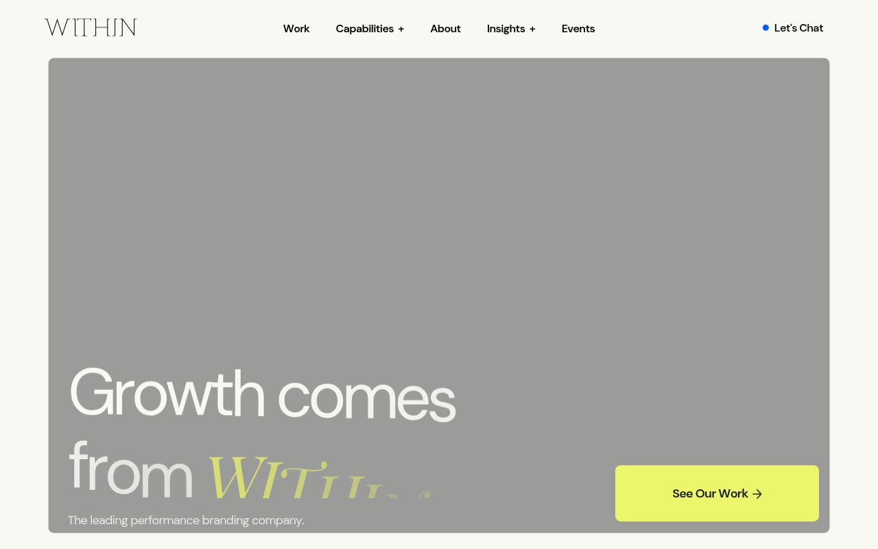 WITHIN homepage