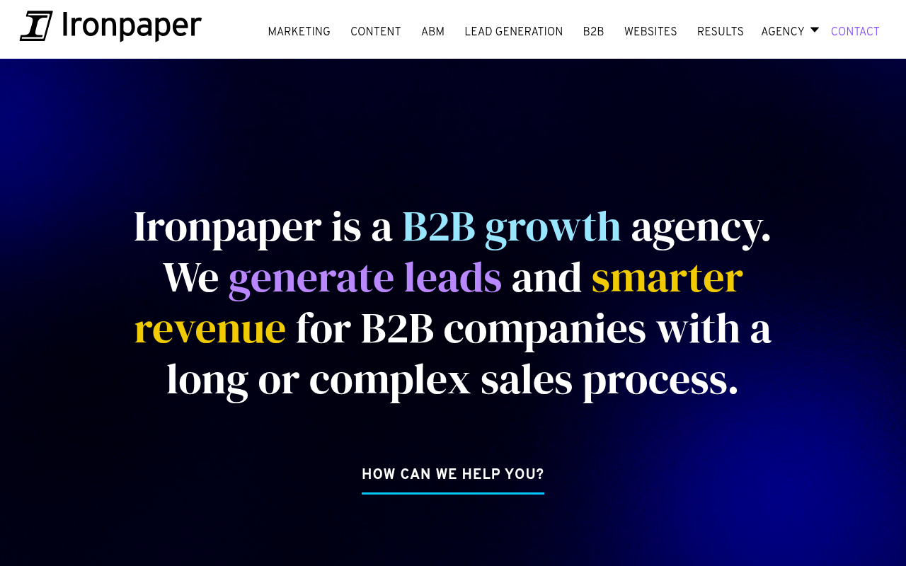Ironpaper homepage