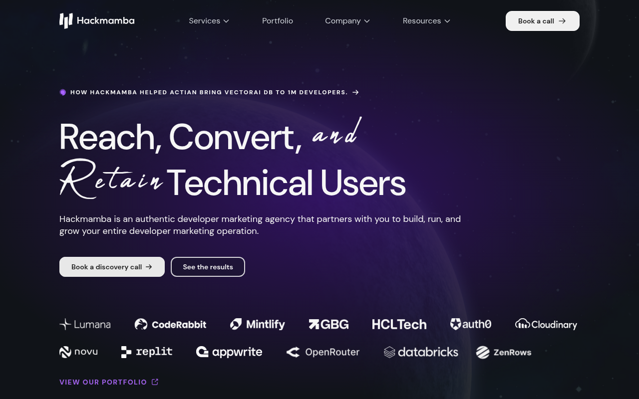 Hackmamba homepage