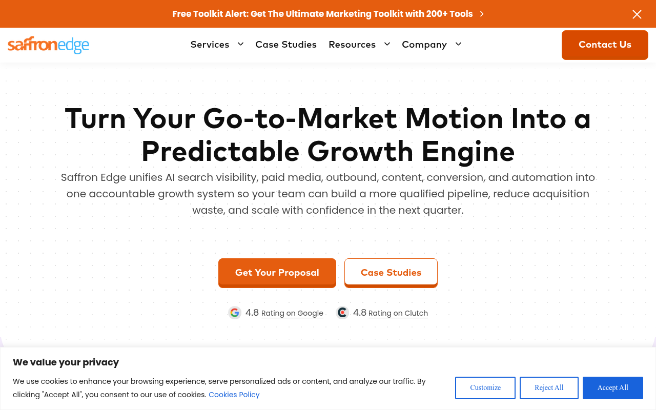 Saffron Edge homepage