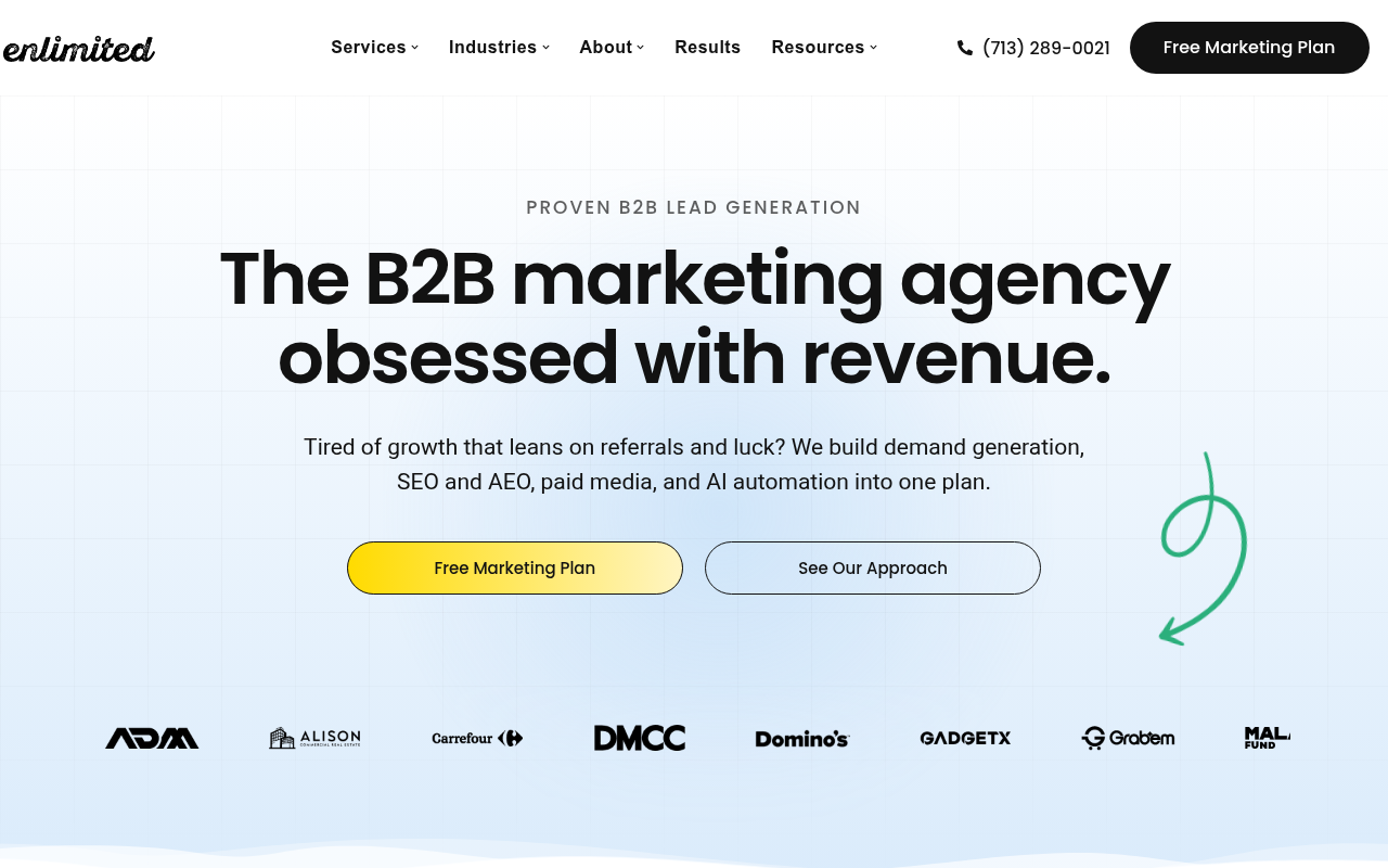 Enlimited homepage