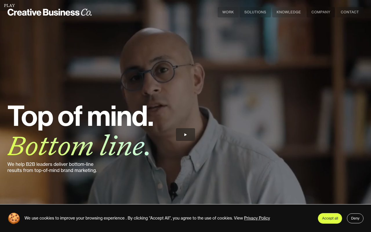 Creative Business Company homepage