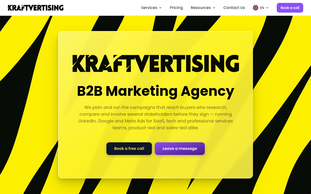 Kraftvertising homepage