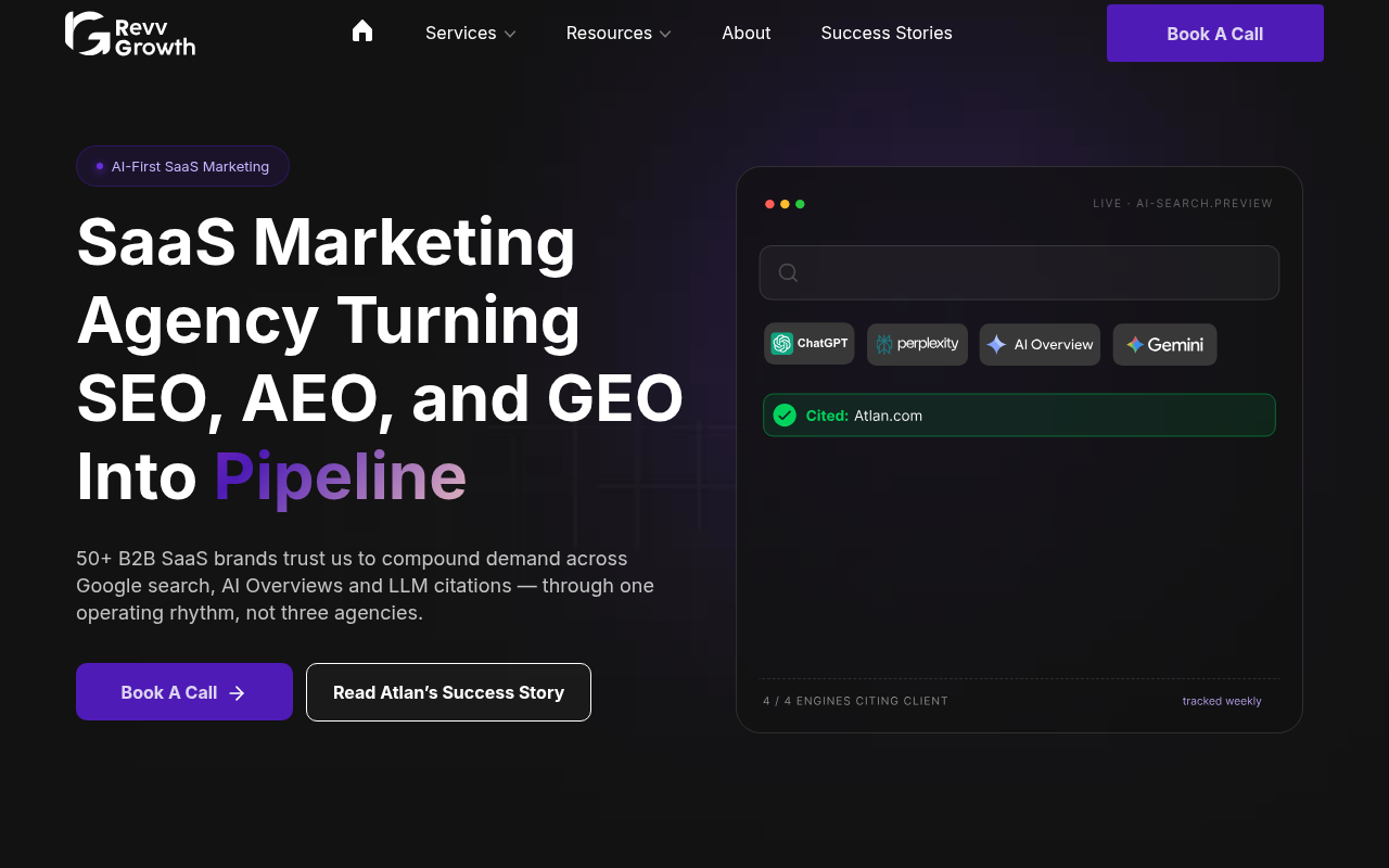 RevvGrowth homepage